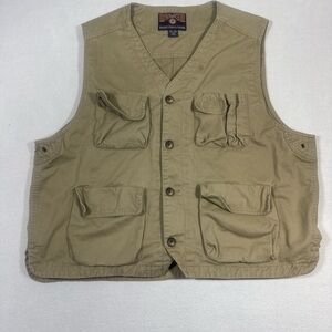 Duluth Trading Co Cotton Canvas Utility Fishing Hunting Cargo Vest Mens XXL Tall